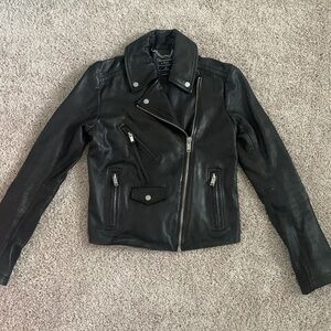 Abercrombie Genuine Moto Leather Jacket